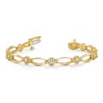 thumbnail image 4 of Auriga Fine Jewelry 14K Yellow Gold A Diamond Fancy Bracelet 7inch for Women, 4 of 6