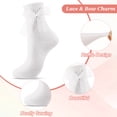 thumbnail image 2 of Bocaoying 12 Pairs Women's Ruffle Lace Socks, White Frilly Cute Lettuces Socks Sheer Socks for Women with Bow & Heart, Sweet Lolita Thin Casual Socks, Y2K Styles Casual Socks for Daily Wear, 5-10, 2 of 7