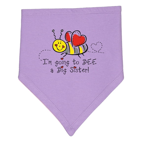 Inktastic Bee Future Big Sister Baby Bandana Bib