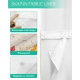 thumbnail image 3 of No Hook Shower Curtain with Snap in Liner, Spring Watercolor Tulip Flowers Beige Texture Hotel Shower Curtains for Bathroom, Washable Shower Curtain Liner Set with Mesh Top Window, 66"x72", 3 of 6