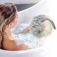 thumbnail image 2 of Unique Bargains Bath Shower Loofah Sponge Body Puffs 4.72"x5.12" 1 Pc Gray, 2 of 6