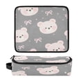 thumbnail image 5 of Hair Tools Storage with Heat Resistant Mat- Gray Bear Printed Curling Iron Travel Bag/Flat Iron Case for Women, 5 of 8