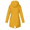 thumbnail image 5 of Otvok Women's Rain Jacket,Womens Casual Long Sleeve Waterproof Drawstring Hooded Jacket with Pockets, 5 of 7
