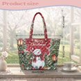 thumbnail image 7 of XYZCANDO Red Christmas Snowman Printed Padded Handle Handbag Large Capacity Holiday Carryall Tote for Shopping, Travel, Xmas Party Gifts Daily Use, 7 of 7