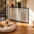 thumbnail image 5 of Pet Fence, No Drilling Home Barrier, Pet Gate for Doorway, Staircase, Entrance, Dog and Cat Containment, Black Nylon with Bottom Hooks, 5 of 6