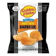 Golden Flake Sweet Heat Barbecue Thin & Crispy Potato Chips, Gluten-Free, 1 oz Bag