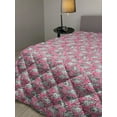 thumbnail image 2 of Peony Down Alternative Comforter, Rhythmic Pattern of Flower Engraving Vintage Look Sketch Print, Microfiber Quilt for All Season, 5 Sizes, Mauve Taupe and White, by Ambesonne, 2 of 3