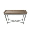thumbnail image 2 of CC Home Furnishings 42" Brown and White Casual Style Distressed Finished Rectangular End Table, 2 of 3