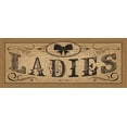 thumbnail image 2 of Pela Studio 32x15 Gold Ornate Wood Framed with Double Matting Museum Art Print Titled - Le Restroom Burlap I, 2 of 4