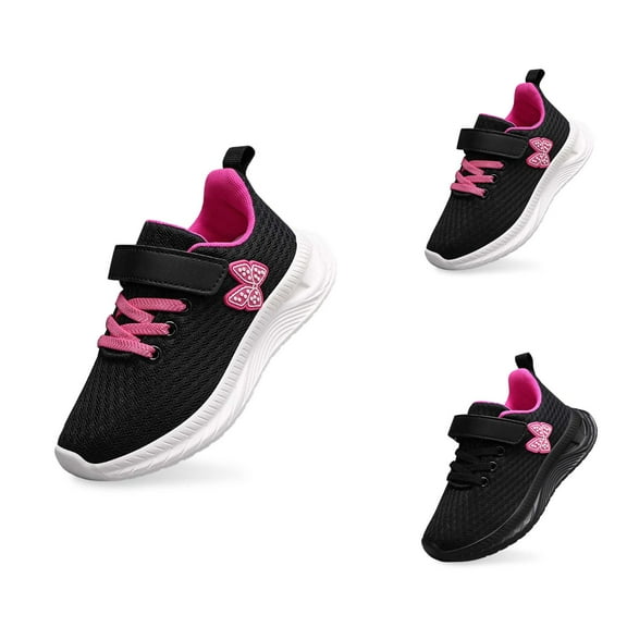 Toddler Girl Shoes Sneakers Girl Girls Sneakers Breathable Mesh Lightweight Comfortable Sports Shoes For Kids With Design Non Flexible Sole