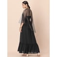 thumbnail image 2 of Indya Women's Black Mukaish Foil One Shoulder Kurta, 2 of 6