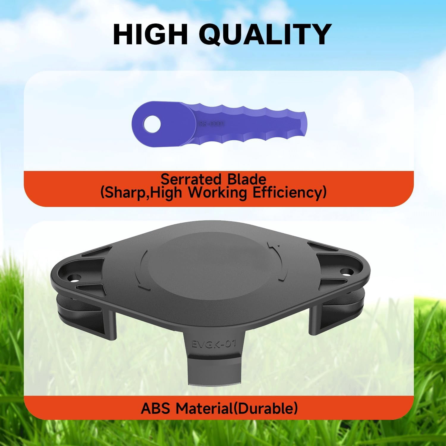 KST120X Trimmer Blade and Cover Caps Kit Fit for Kobalt KST120X-06 KST2040-06 and Kobalt 40v Max Dual-Line Trimmer Include 8 Quickload Blades+4 Screws +1 Trimmer Head