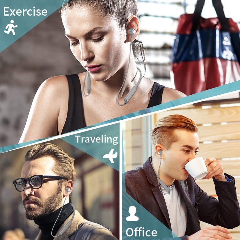 Cshidworld Bluetooth Neckband Headphones with Noise Cancellation photo 7