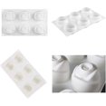 thumbnail image 4 of Molde de silicona para pasteles de 6 cavidades, molde de postre en 3D para hornear cupcakes y mousse, forma de flor de rosa, 4 of 5