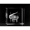 Asfour Crystal 1166-60-27 2. 4 L x 2. 4 H x 2. 4 W inch Crystal Laser-Engraved Piano Music Laser-Cut