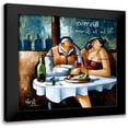 thumbnail image 1 of West, Ronald 20x20 Black Modern Framed Museum Art Print Titled - Dinner for Two, 1 of 5