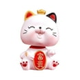 thumbnail image 3 of Resin Lucky Cat Figurine Ornament Art Decorative Creative Craft Animal Sculpture Kitten Statue for Desktop Present Festival Bedroom Cabinet Style C, 3 of 9