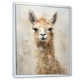thumbnail image 2 of Designart "Portrait Of A Grunge-Styled Minimalist Alpaca" Alpaca Floater Framed Canvas Art Print, 2 of 5