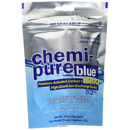 Boyd's Chemi-Pure Blue Nano Aquarium (5 Pack), Always Crystal Clear blue white water By Boyd