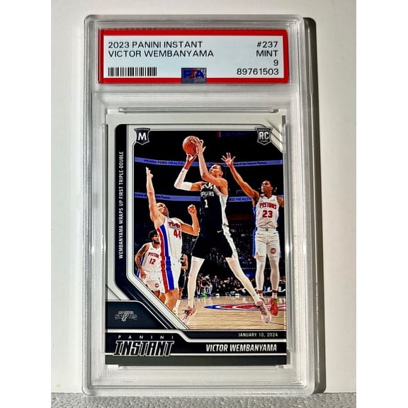 Victor Wembanyama 2023-24 Panini #237 NBA Milestone Rookie Card 1 of 2798 PSA 9