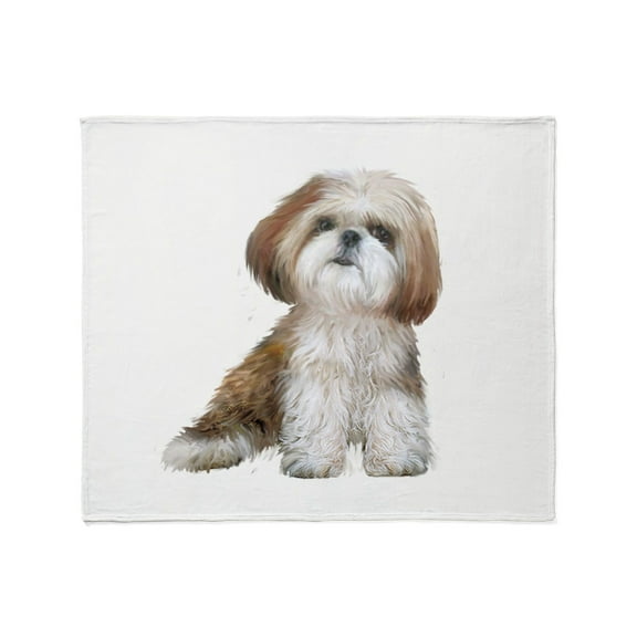 CafePress - Shih Tzu (Red Wte) Throw Blanket - Soft Fleece Throw Blanket, 50"x60" for All Ages