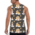 thumbnail image 3 of Fotbe Cute Bee Gnome Pattern Men's Quick Dry Workout Tank Top Gym Muscle Tee Fitness Bodybuilding Sleeveless T Shirt Breathable Workout Shirt-, 3 of 9