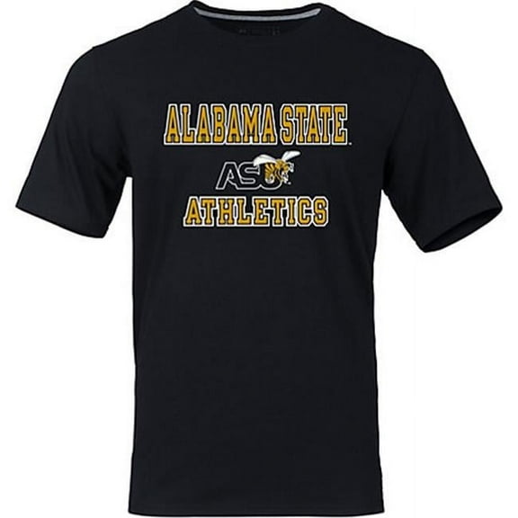 W Republic Apparel  Alabama State University Athletic Tee, Black - Extra Large