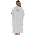 thumbnail image 6 of Xfvqtps Adults Men Women Surf Poncho Hoodie Short Sleeve Quick Dry Absorbent Changing Towel Robe Solid Color Swimming Beach Surfing Bath Towels Gray, 6 of 8