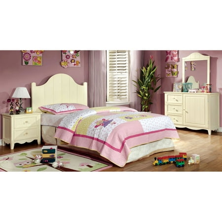 Furniture of America Brooklyn Collection 4-Piece Twin Bedroom Collection - Cream
