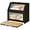 Black, variant on Extra Large Bread Box with Cutting Board Bamboo Wood Bread Box for Kitchen Counter, Double Layer Large Capacity Bread Storage Bin with Acrylic Wavy Door Panel (Black)