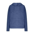 thumbnail image 3 of FRSASU Women's Full Zip up Hoodie Jacket Solid Color Long Sleeve Casual Outwear with Pockets Blue, 3 of 6