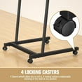 thumbnail image 5 of 36 Treadmill Desk, Mobile Small Standing Desk with Wheels for Walking Pad, Portable Table for Laptop, Rolling Table Adjustable Height, Bedside Table，Brown, 5 of 9