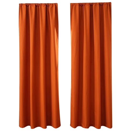 Blackout Curtains for Bedroom and Kitchen Scandinavian Solid Curtain Panels for Light Blocking and Privacy Room Darkening Drapes for Living Room Thermal Insulated Window Treatment for Home 2 Pc
