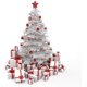 thumbnail image 3 of Juego de 24 Adornos de bolas de Navidad irrompibles Sincero 6 cm color rojo blanco, 3 of 8