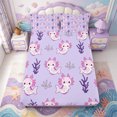 thumbnail image 5 of Manfei Underwater Animal Axolotl Queen Sheets,Cute Salamander Pattern Queen Sheet Sets,4 Pieces,1 Flat Sheet,1 Fitted Sheet and 2 Pillowcases, 5 of 6