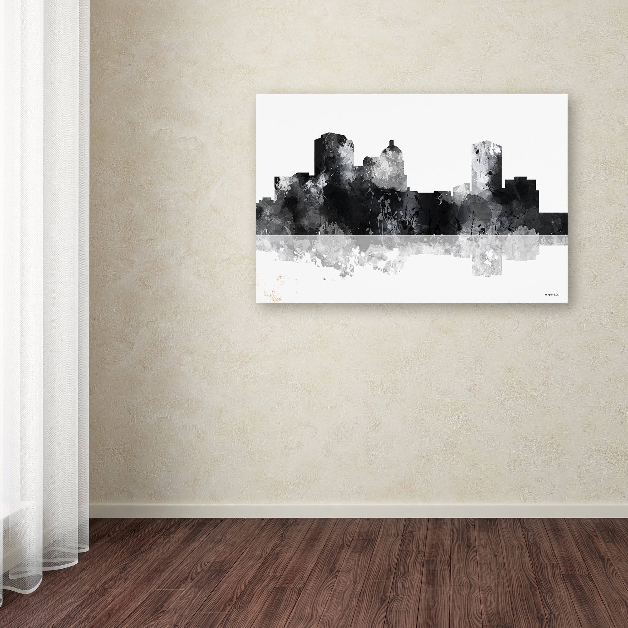 Trademark Fine Art "Montgomery Alabama Skyline BG-1" Canvas Art by Marlene Watson