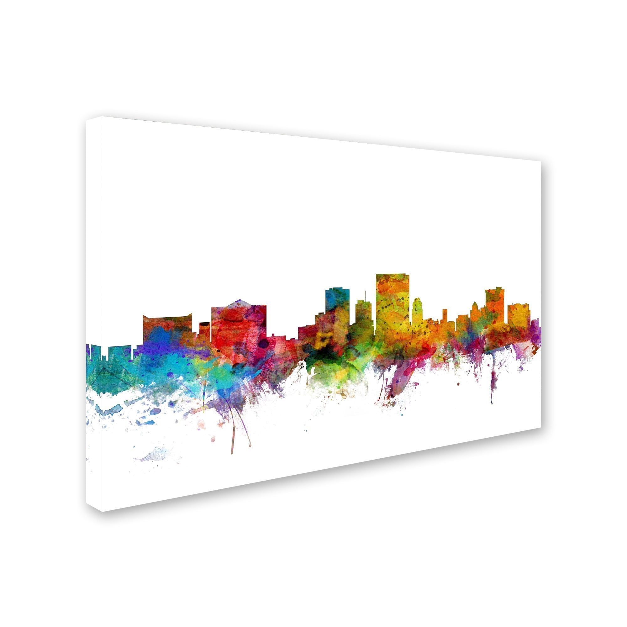 Trademark Fine Art "El Paso Texas Skyline" Canvas Art by Michael Tompsett