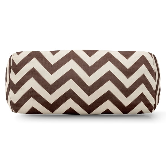 Zig Zag Bolster Pillow - Color: Chocolate