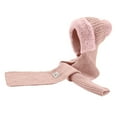 thumbnail image 5 of Bibifish One Piece Scarf Hats For Women Knitted Earmuffs Hats Soft Scarf Winter Thermal Scarf Hats Outdoor Activities Trendy Scarf Hats, 5 of 5
