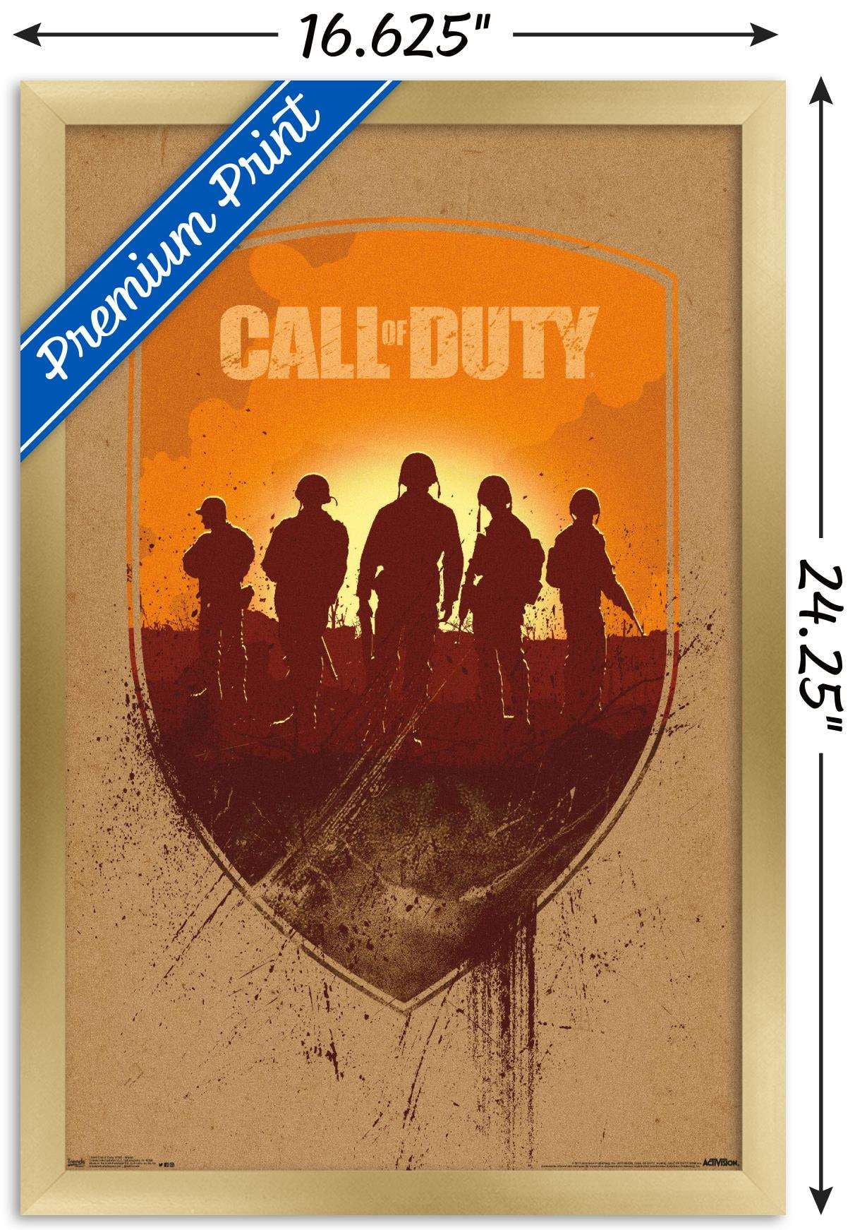 Call of Duty: WWII - Shield Wall Poster, 14.725" x 22.375", Framed