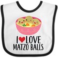 thumbnail image 3 of Inktastic I Love Matzo Balls Boys or Girls Baby Bib, 3 of 4