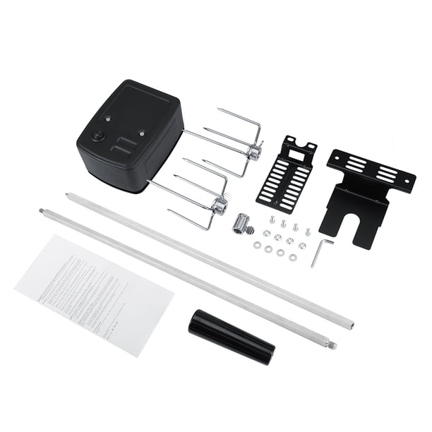Kit universal de asador para barbacoa, de acero inoxidable, con motor eléctrico.