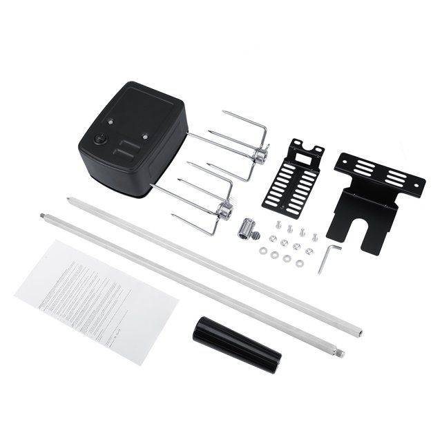 Kit universal de asador para barbacoa, de acero inoxidable, con motor eléctrico.