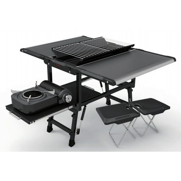 Camping Foldable Picnic Charcoal Gas Mobile cooking Kitchen BBQ Grill