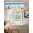 thumbnail image 2 of Summer Ocean Starfish Valances for Windows, Rod Pocket Kitchen Valance Curtains - Soft & Washable Small Window Treatment for Living Room,&nbsp;Bathroom, Blue Sky , 42x12 Inch, 1 Panel, 2 of 9