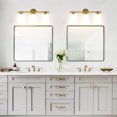thumbnail image 4 of Lucere 3-Light Bathroom Vanity Light, Gold Wall Light with Frosted Glass Shade, E26 Bulb Base (Bulb not included), 4 of 7