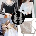 thumbnail image 6 of 4Pcs Embroidery Lace Appliques Flower Embroidered Patch Gold Metallic Edge Floral Lace Fabric Sew on Appliques, 6 of 9