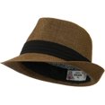 thumbnail image 1 of Kid's Paper Straw Black Band Fedora - Red OSFM, 1 of 5