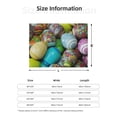thumbnail image 5 of Naloa Easter Egg1 Flannel Blankets - Thick and Warm Blanket for Winter, Soft Fuzzy Plush King Blanket for All Seasons60"x50", 5 of 6