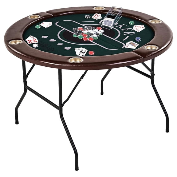 Barrington Billiards Poker Table with Rails, Cup Holders, Chips & Cards